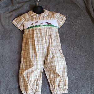 Boys Smocking dog longall